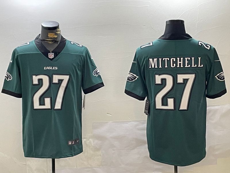 Men Philadelphia Eagles 27 Mitchell Green 2024 Nike Limited NFL Jersey style 1